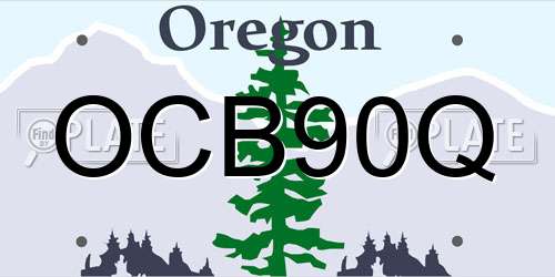 OCB90Q Oregon License Plate