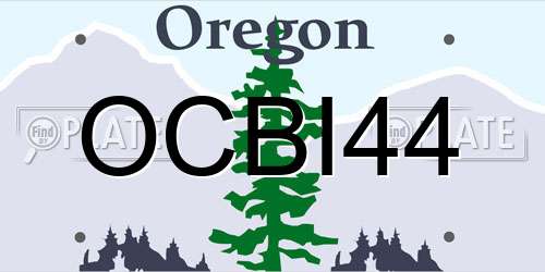 OCBI44 Oregon License Plate