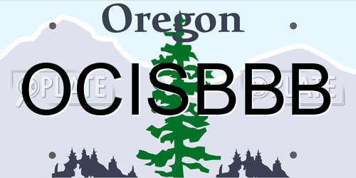OCISBBB Oregon License Plate