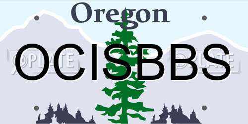 OCISBBS Oregon License Plate