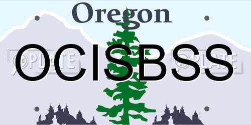 OCISBSS Oregon License Plate