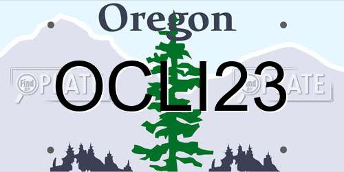 OCLI23 Oregon License Plate