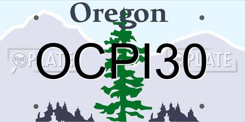 OCPI30 Oregon License Plate