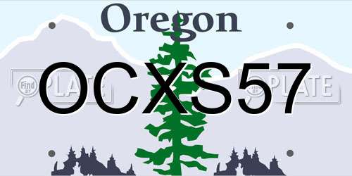 OCXS57 Oregon License Plate