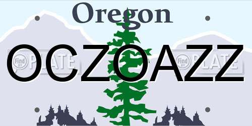 OCZOAZZ Oregon License Plate