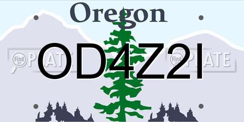 OD4Z2I Oregon License Plate