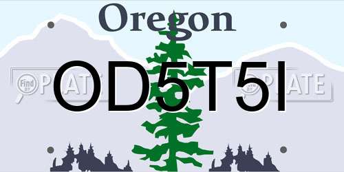 OD5T5I Oregon License Plate