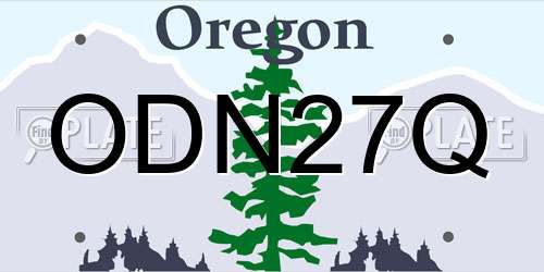 ODN27Q Oregon License Plate