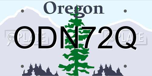 ODN72Q Oregon License Plate