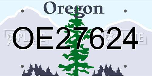 OE27624 Oregon License Plate