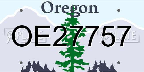 OE27757 Oregon License Plate