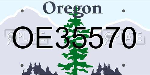 OE35570 Oregon License Plate