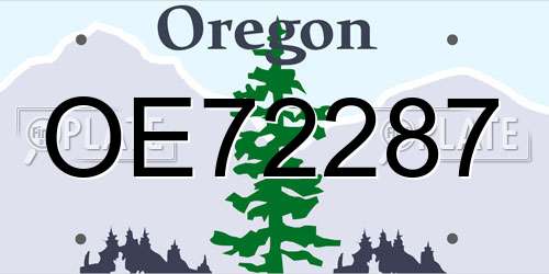 OE72287 Oregon License Plate