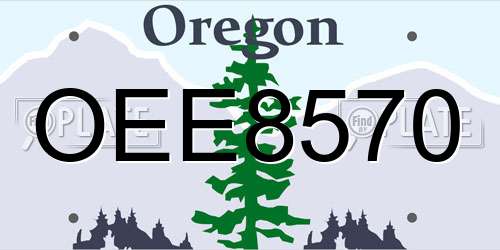 OEE8570 Oregon License Plate
