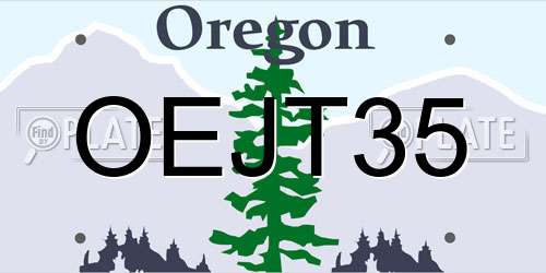 OEJT35 Oregon License Plate