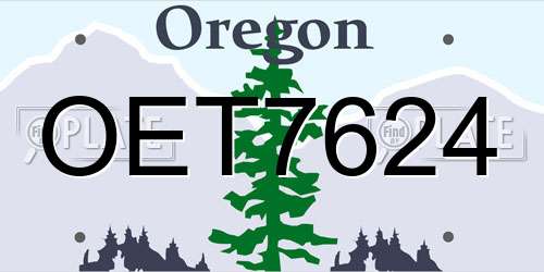 OET7624 Oregon License Plate