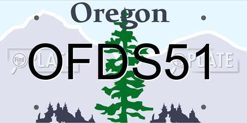 OFDS51 Oregon License Plate