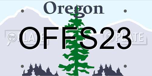 OFFS23 Oregon License Plate