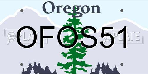 OFOS51 Oregon License Plate