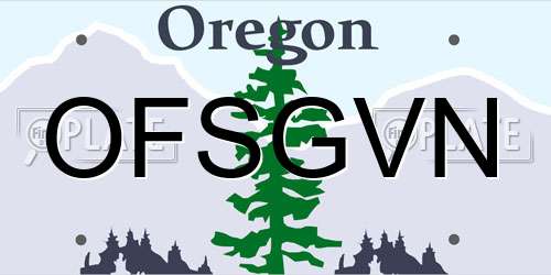 OFSGVN Oregon License Plate
