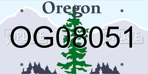 OG08051 Oregon License Plate