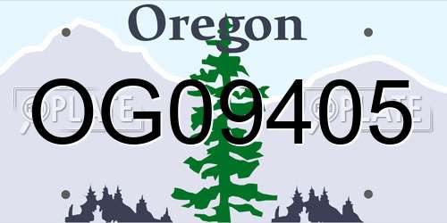OG09405 Oregon License Plate
