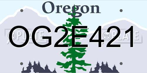 OG2E421 Oregon License Plate