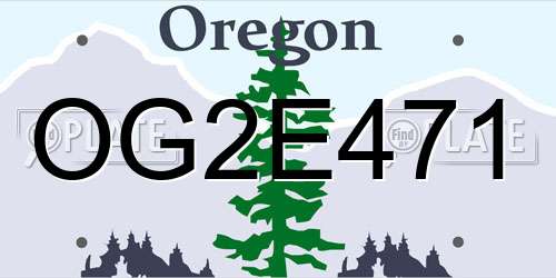 OG2E471 Oregon License Plate