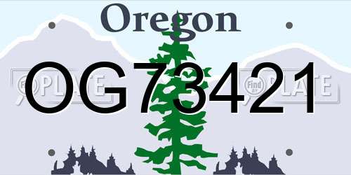 OG73421 Oregon License Plate