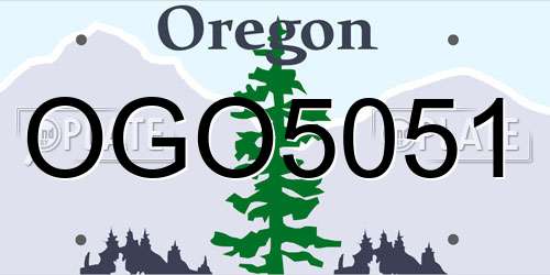 OGO5051 Oregon License Plate