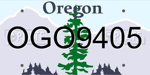 OGO9405 Oregon License Plate