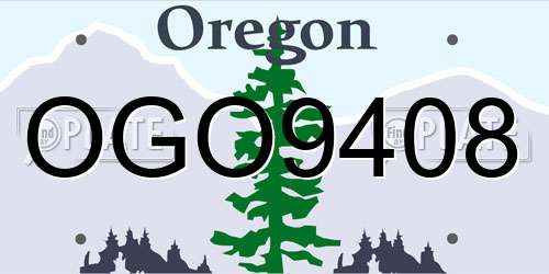 OGO9408 Oregon License Plate