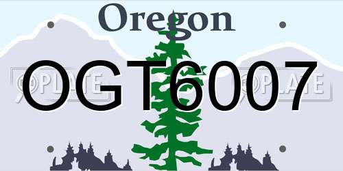 OGT6007 Oregon License Plate