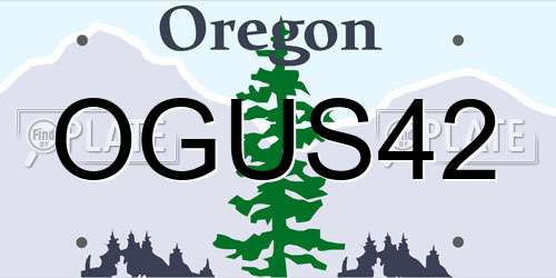 OGUS42 Oregon License Plate