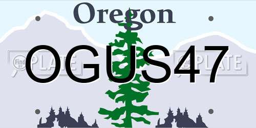 OGUS47 Oregon License Plate