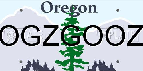 OGZGOOZ Oregon License Plate