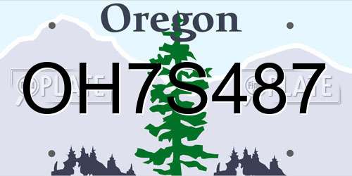 OH7S487 Oregon License Plate