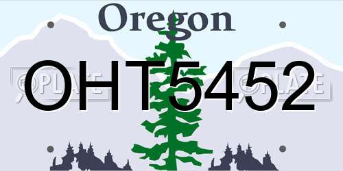OHT5452 Oregon License Plate