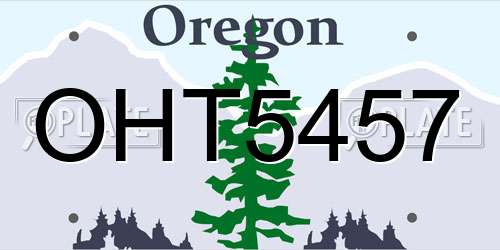 OHT5457 Oregon License Plate