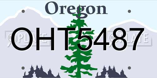 OHT5487 Oregon License Plate
