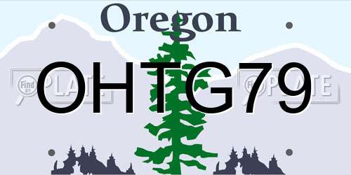 OHTG79 Oregon License Plate