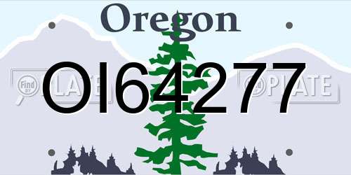 OI64277 Oregon License Plate