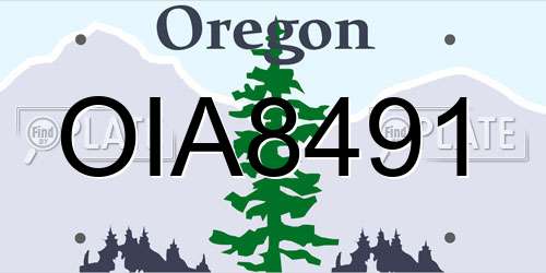 OIA8491 Oregon License Plate