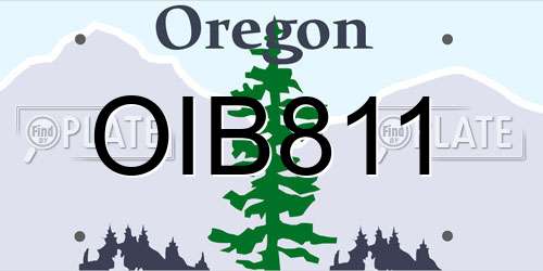 OIB811 Oregon License Plate