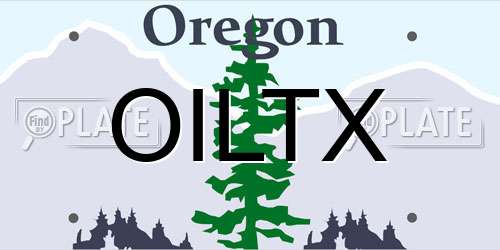 OILTX Oregon License Plate
