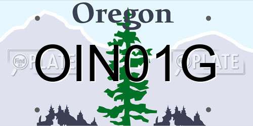 OIN01G Oregon License Plate