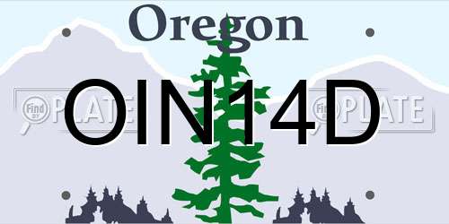 OIN14D Oregon License Plate
