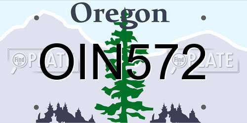 OIN572 Oregon License Plate