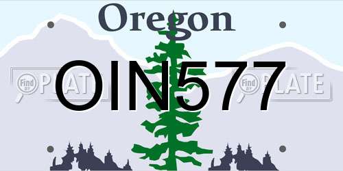 OIN577 Oregon License Plate