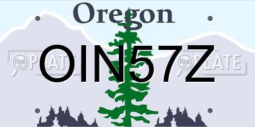 OIN57Z Oregon License Plate